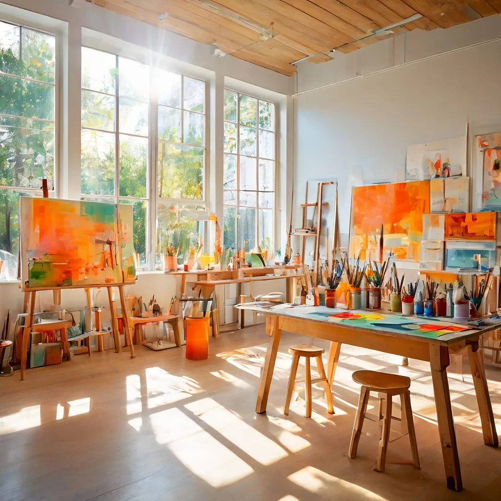 Creatieve schilderworkshop voor kinderen bij Fondation Brasilea