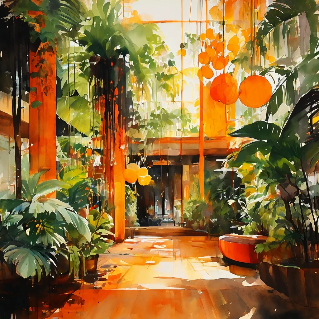 Una instalación inmersiva de temática tropical en la Fondation Brasilea durante la Noche de los Museos.