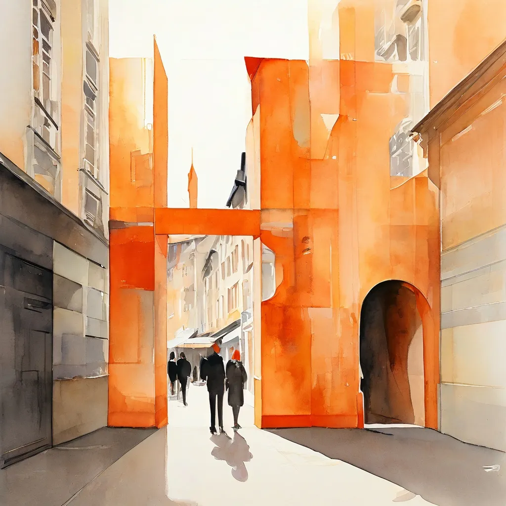 Abstract illustration representing the temporary closure of the Galerie Carzaniga during the Basel Fasnacht festival.