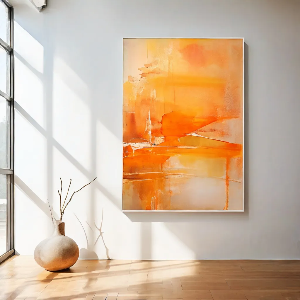 Een uitgelicht abstract hedendaags schilderij van Adrian Falkner tentoongesteld in Galerie Carzaniga in Bazel.