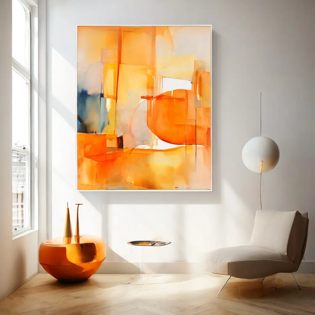 The painting Fensterbunt by Samuel Buri displayed in the Galerie Carzaniga exhibition space.