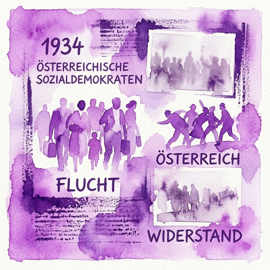 1934: Vlucht van Sociaaldemocraten tentoonstellingsbeeld van House of Austrian History