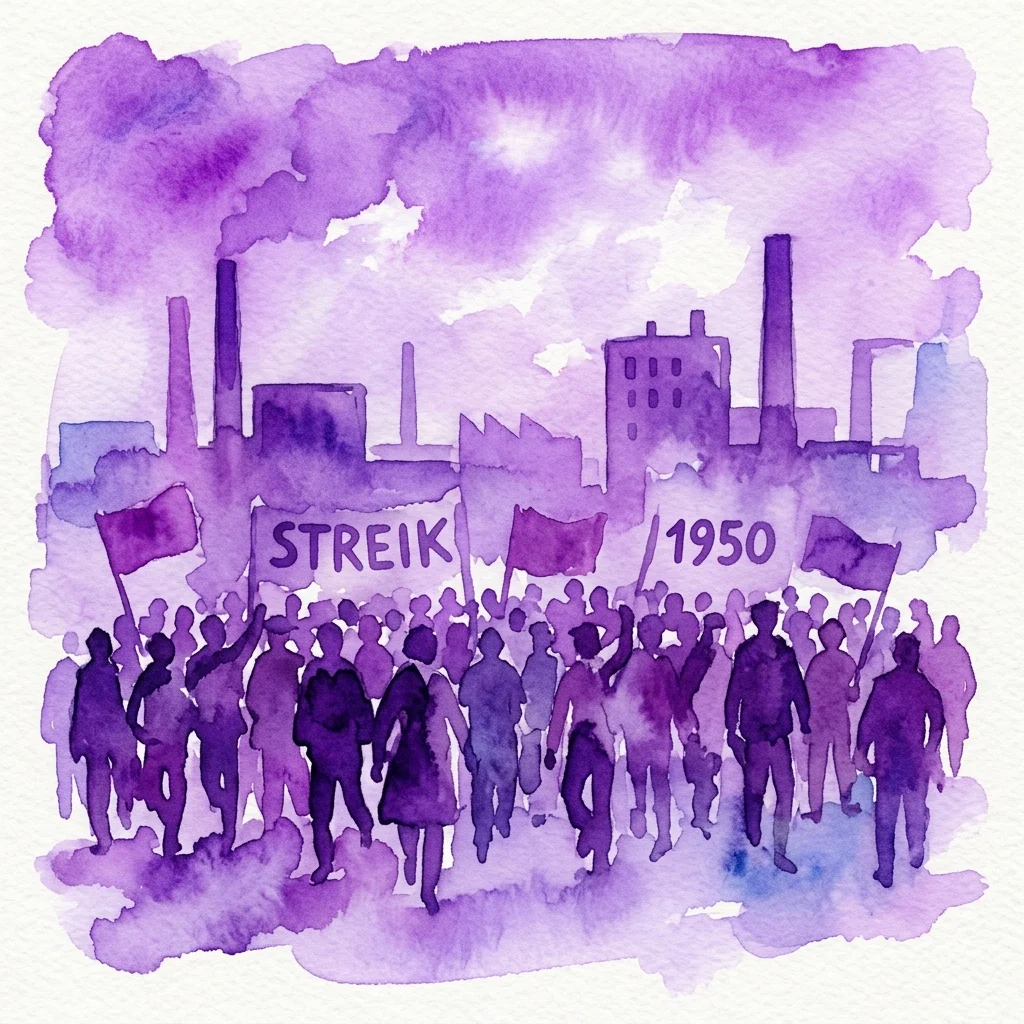 1950: October Strike exhibition visual from House of Austrian History