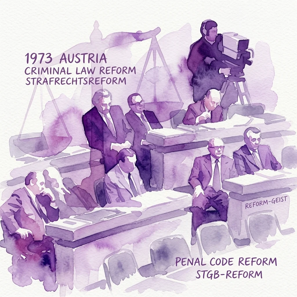 1973: Great Criminal Law Reform exhibition visual from House of Austrian History