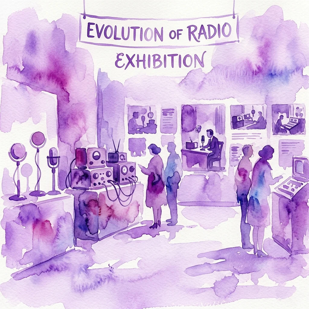 Grafika wystawy Audycje, zakłócenia, streaming. Radio w 100 obrazach. w House of Austrian History