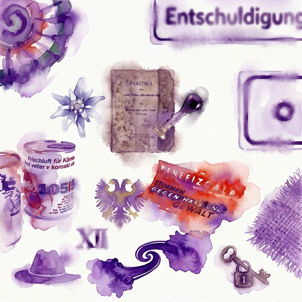 Grafika wystawy Nie ma już luk: Dwanaście obiektów od uznanych austriackich grup etnicznych w House of Austrian History