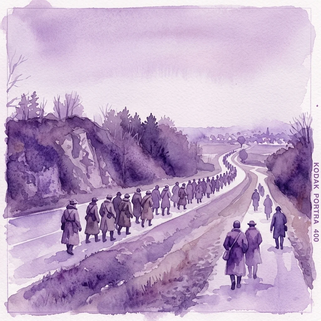 St. Margarethen, March 29, 1945 – Death March exhibition visual from House of Austrian History