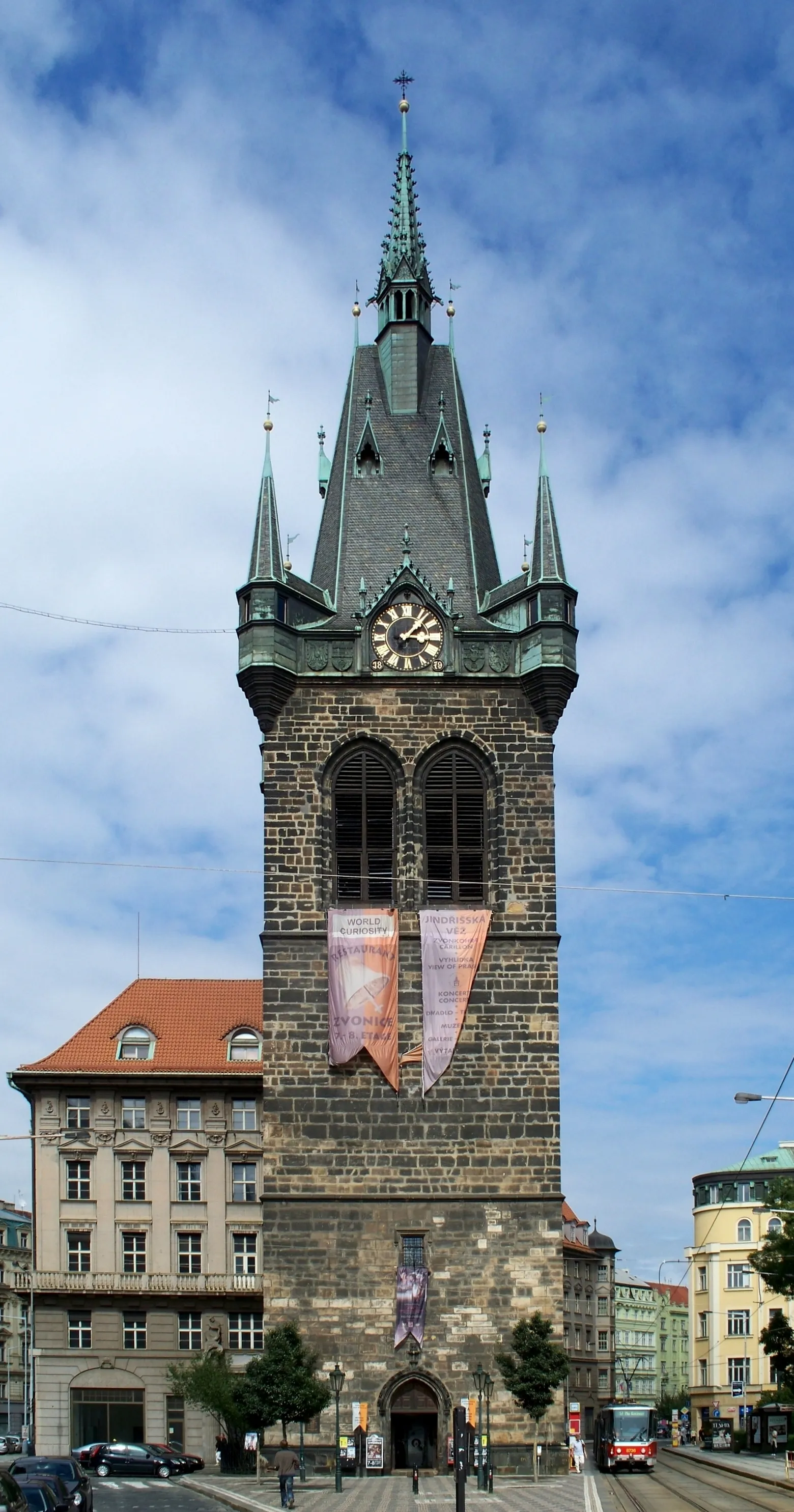 Grafiek met openingstijden van het museum voor Jindřišská Tower