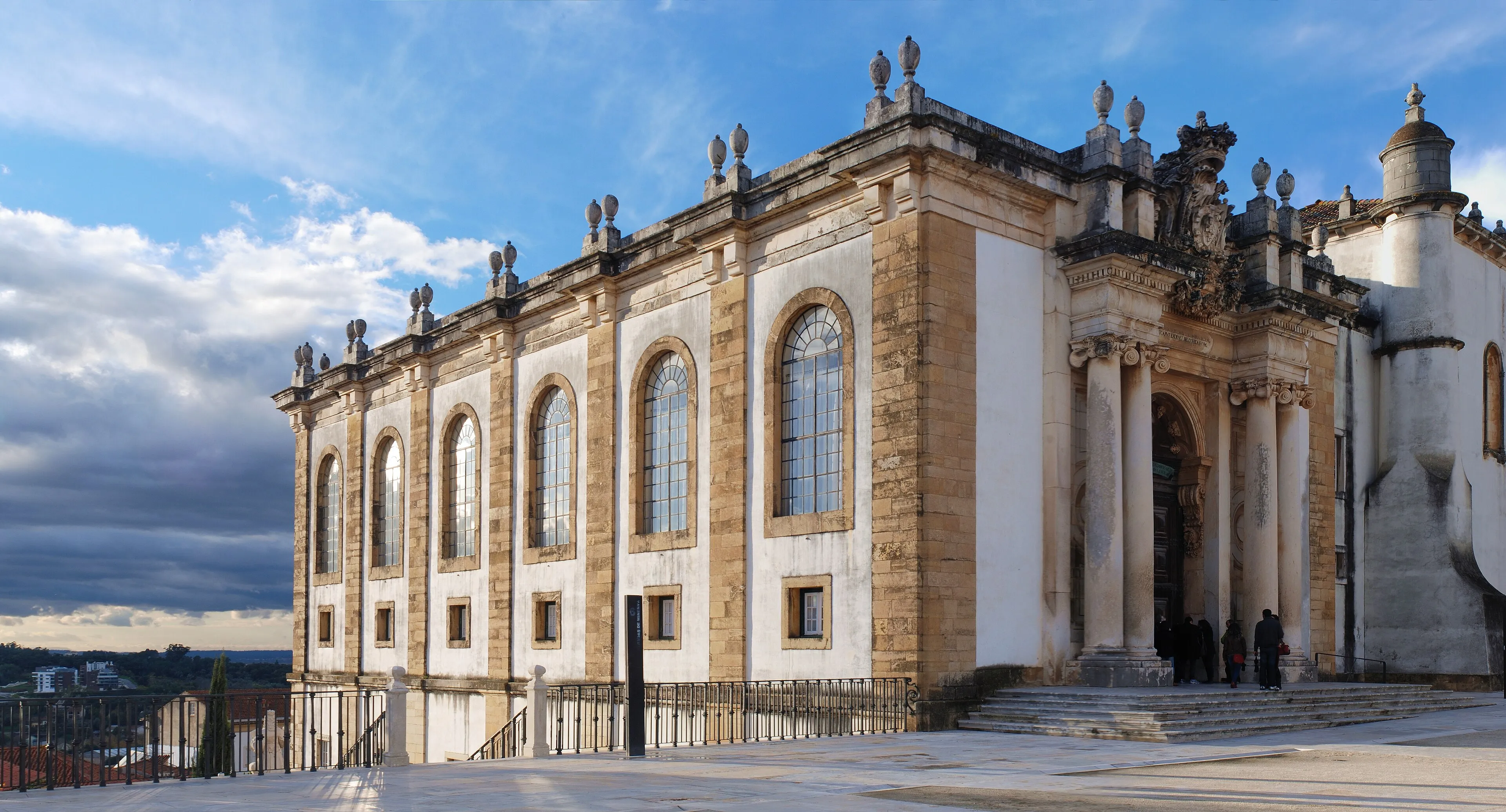 Exterior view of Joanina Library in Coimbra.
