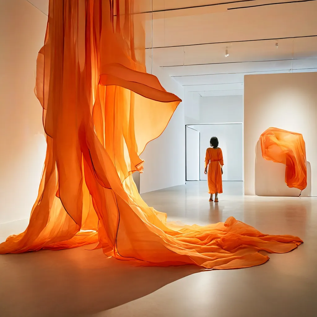 An immersive art installation by Chiara Bersani featuring a large hand-knotted carpet environment at Kunsthaus Baselland.