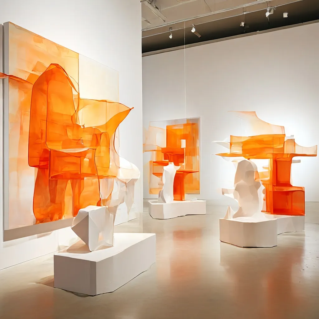Instalaciones de arte contemporáneo expuestas en la muestra de graduación I-HOOD celebrada en el Kunsthaus Baselland.