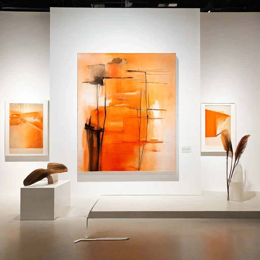 Widok instalacji na wystawie Inside the Amazon w Kunsthaus Baselland prezentujący fotografie i dzieła sztuki na ścianach galerii.