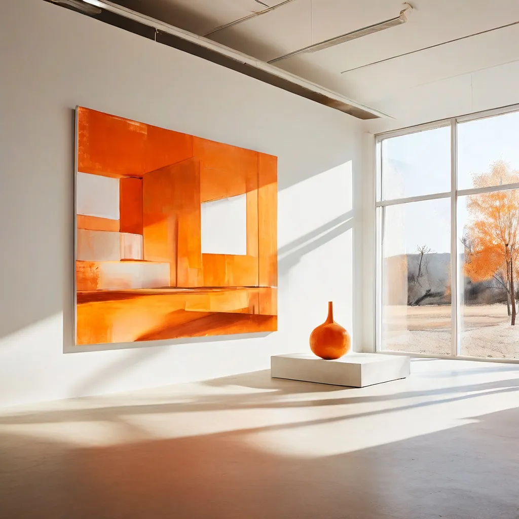 An artistic installation view of Kelly Tissot's photographic prints and sculptural work at Kunsthaus Baselland.