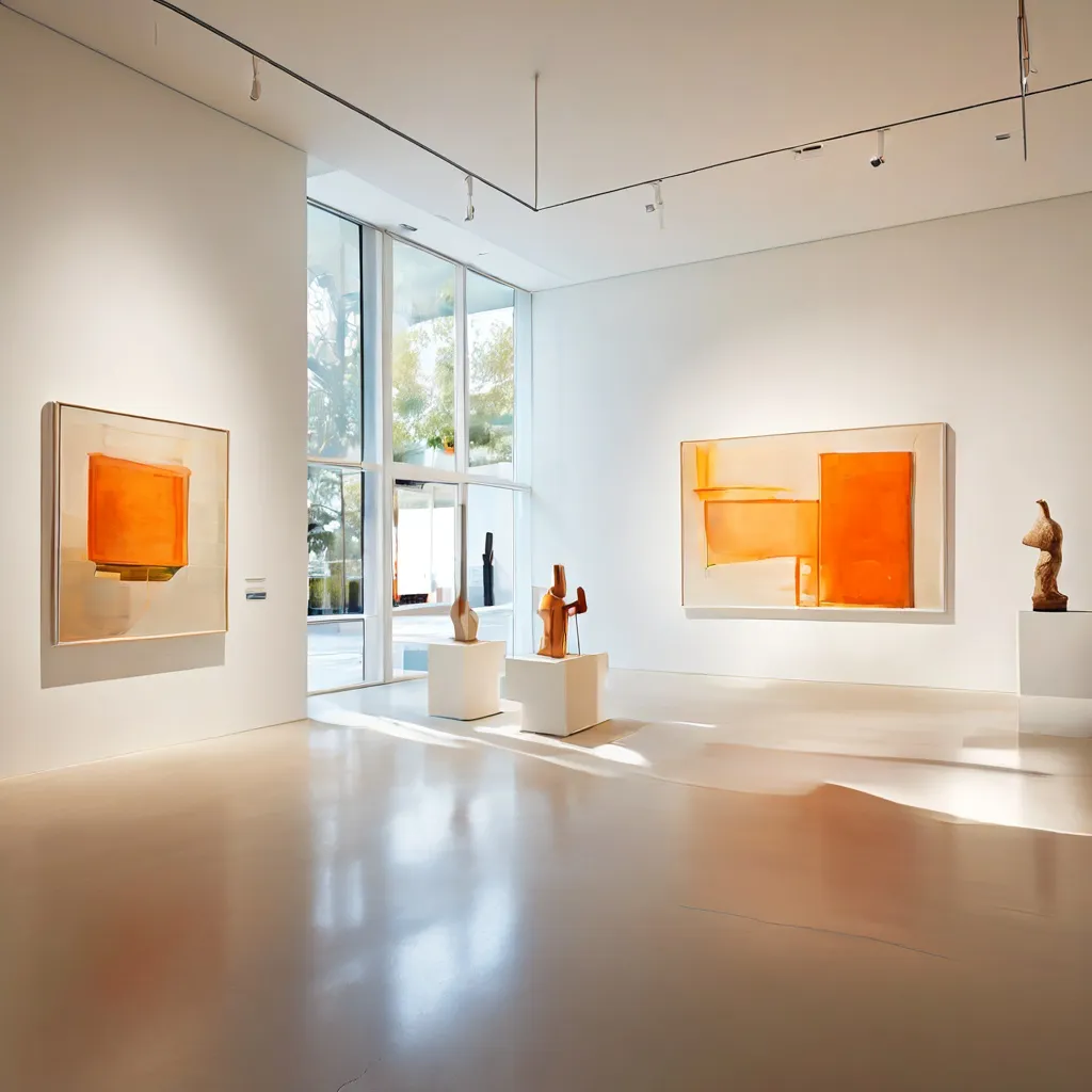 A view of the guest exhibition space featuring works from Kunsthaus Centre d'art Pasquart inside the Kunsthaus Baselland galleries.