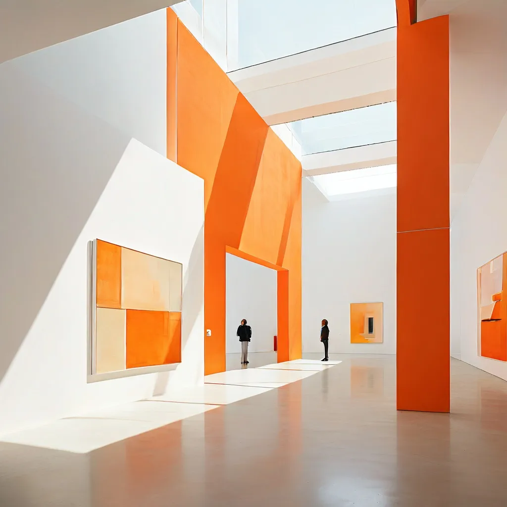 Een indrukwekkend installatieoverzicht van de Rebecca Kunz-tentoonstelling in Kunsthaus Baselland, waarbij de unieke manipulatie van galerieruimte en licht door de kunstenaar wordt benadrukt.