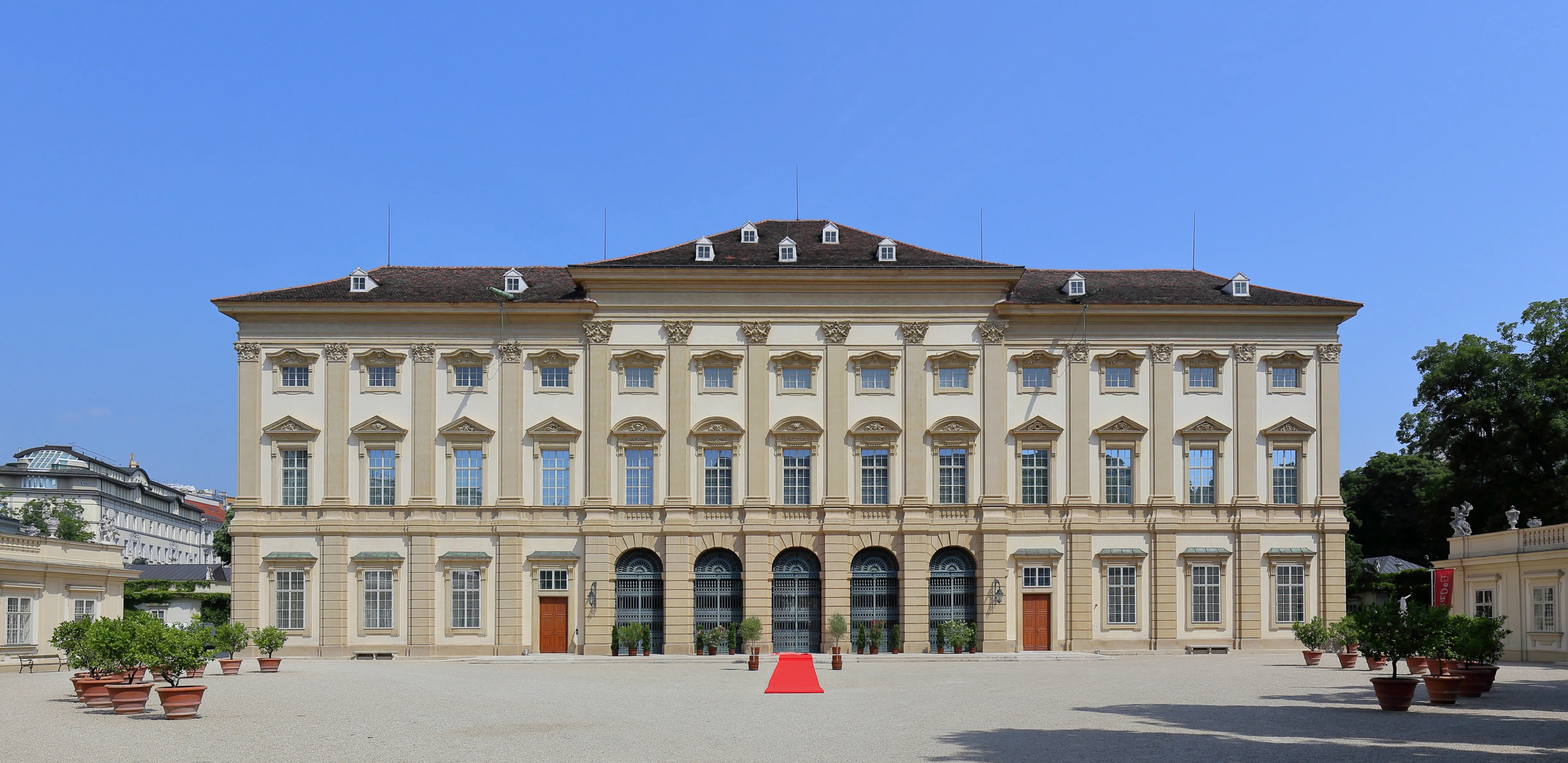 Grafiek met openingstijden van het museum voor Liechtenstein Garden Palace