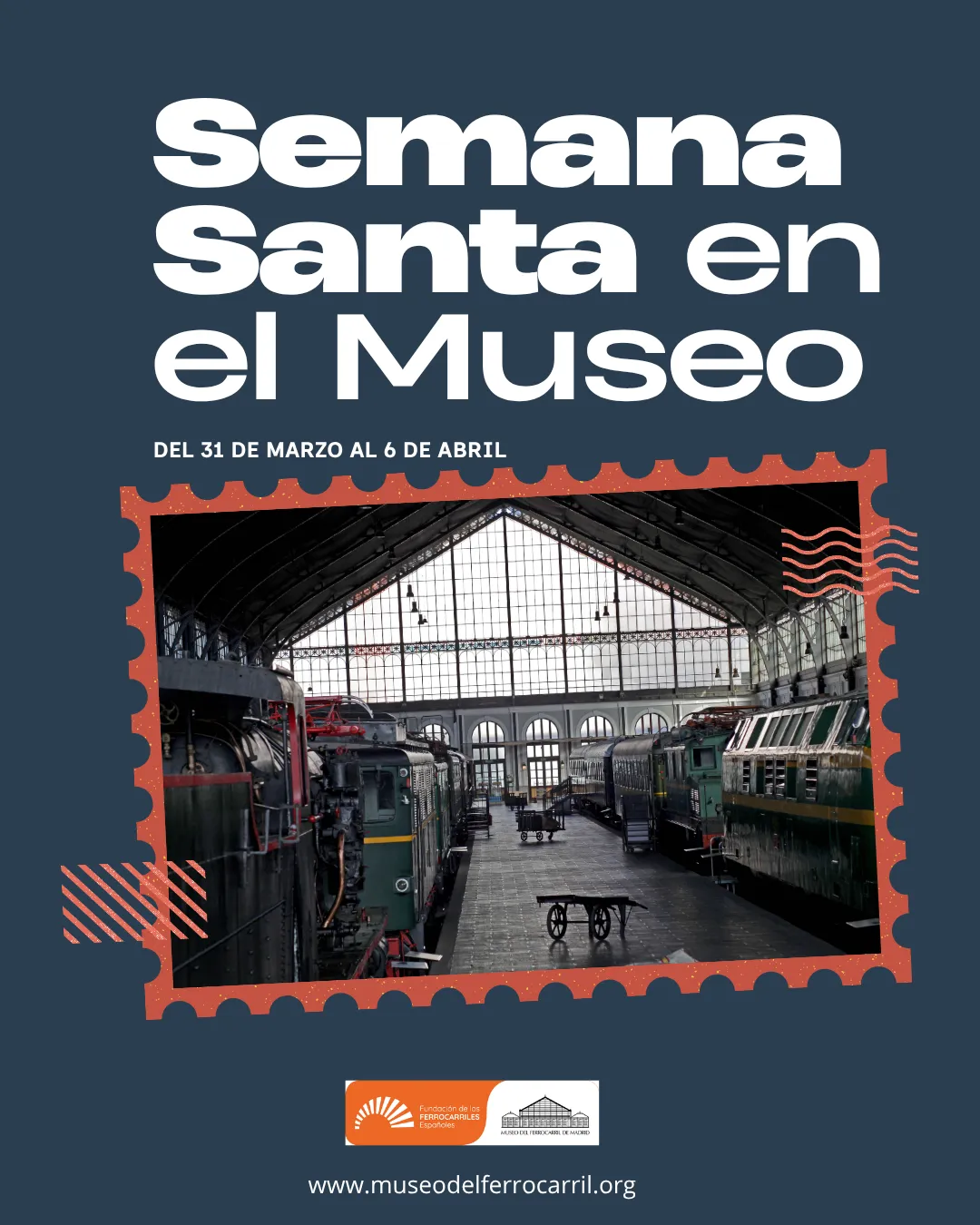 Grafiek met openingstijden van het museum voor Madrid Railway Museum
