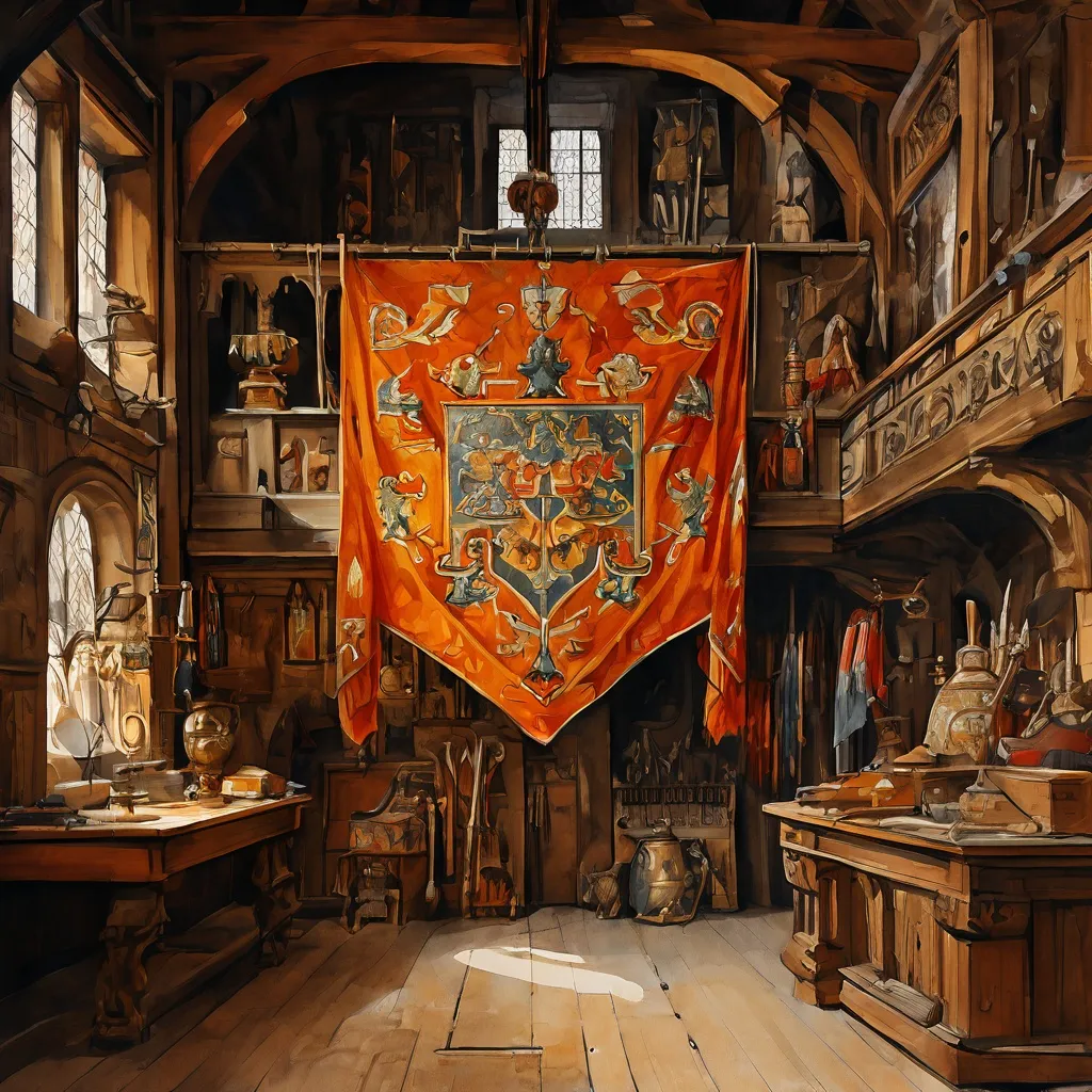 Odkryj zabytkowe sztandary cechowe w Merchant Adventurers' Hall