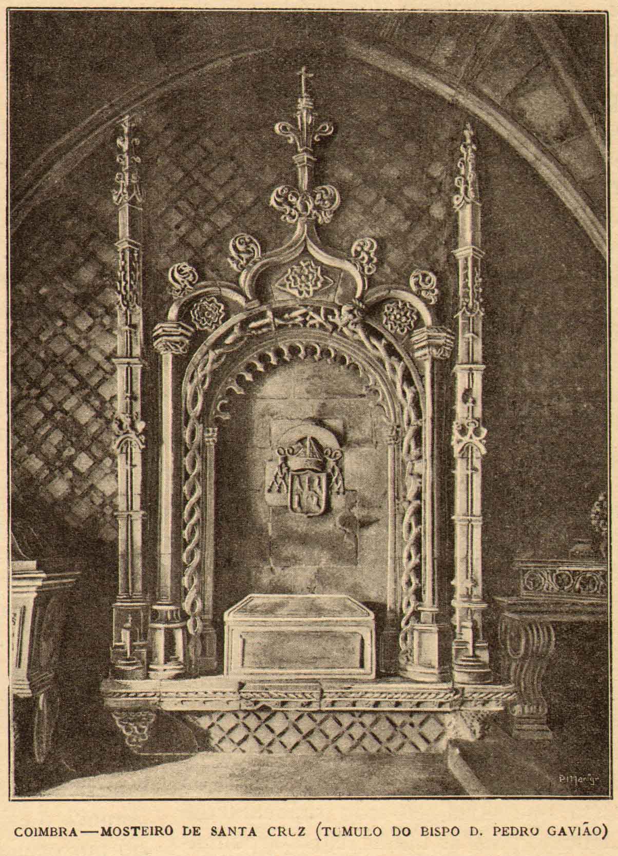 Widok zewnętrzny Klasztoru Santa Cruz w Coimbrze.