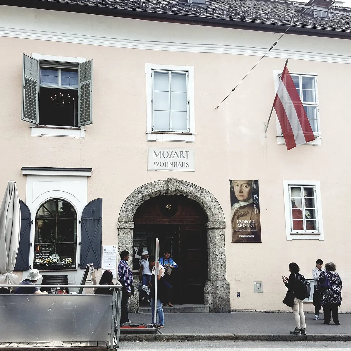 Grafiek met openingstijden van het museum voor Mozart Audio and Visual Collection