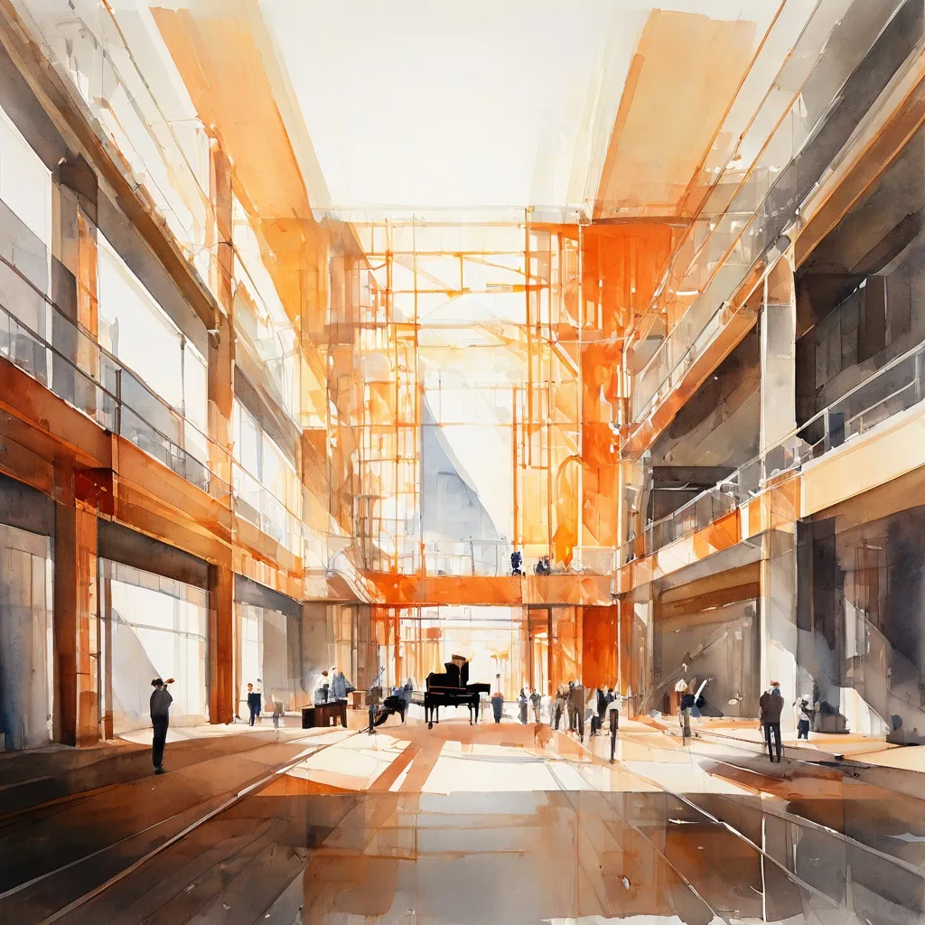 Construction and renovation work inside the Mozarteum Great Hall
