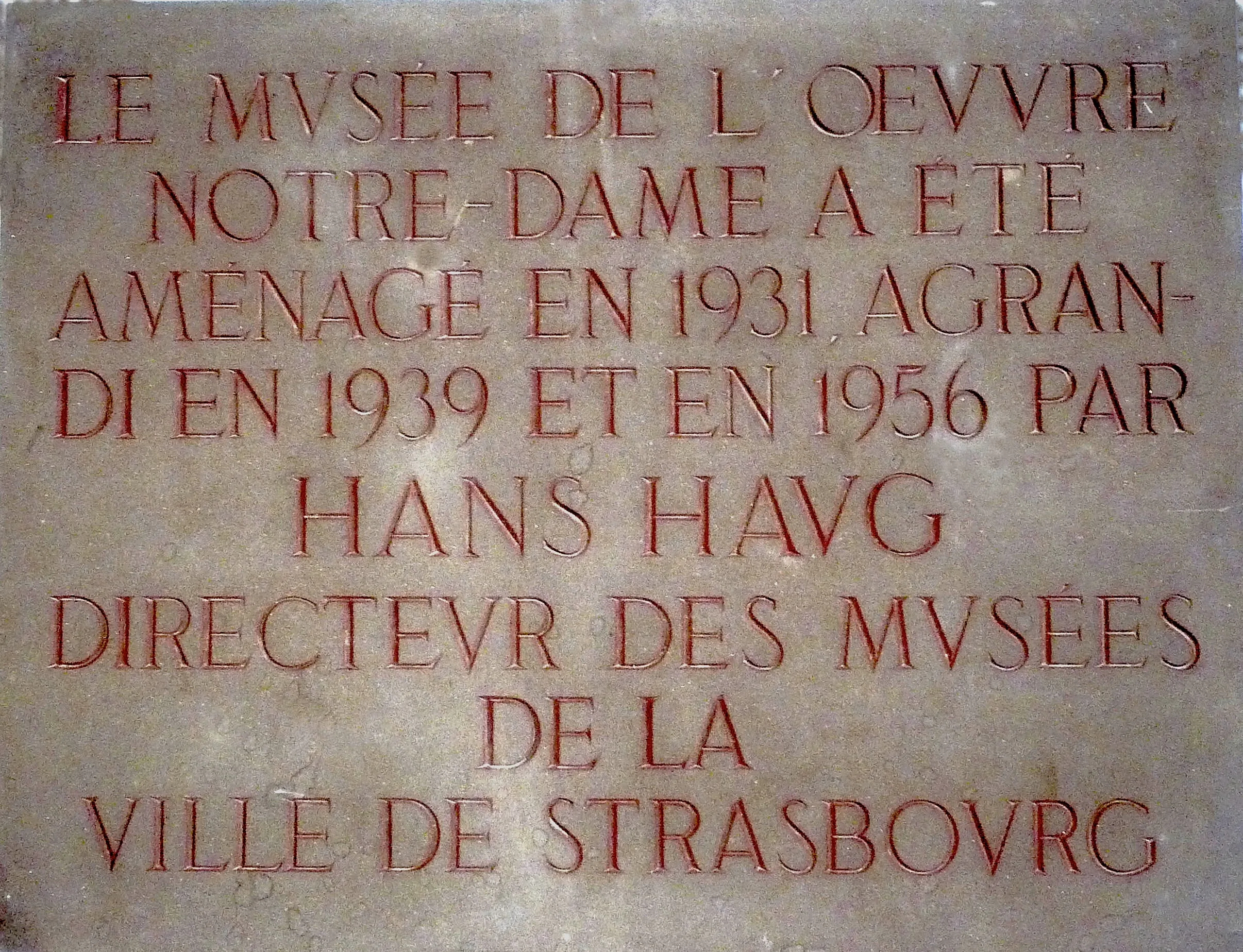 Gráfico de horarios de apertura del museo para Musée de l'Œuvre Notre-Dame