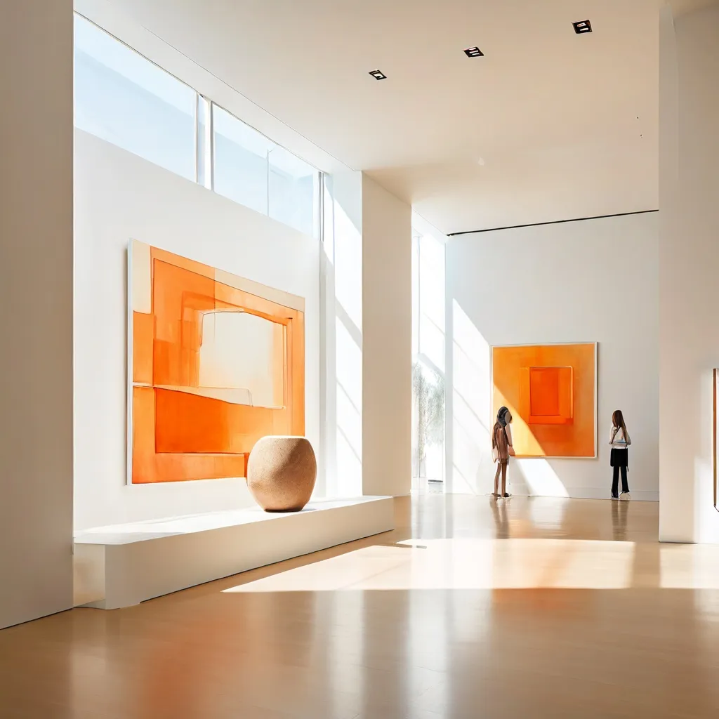 An elegant, sunlit gallery space inside the Museo Picasso Málaga.