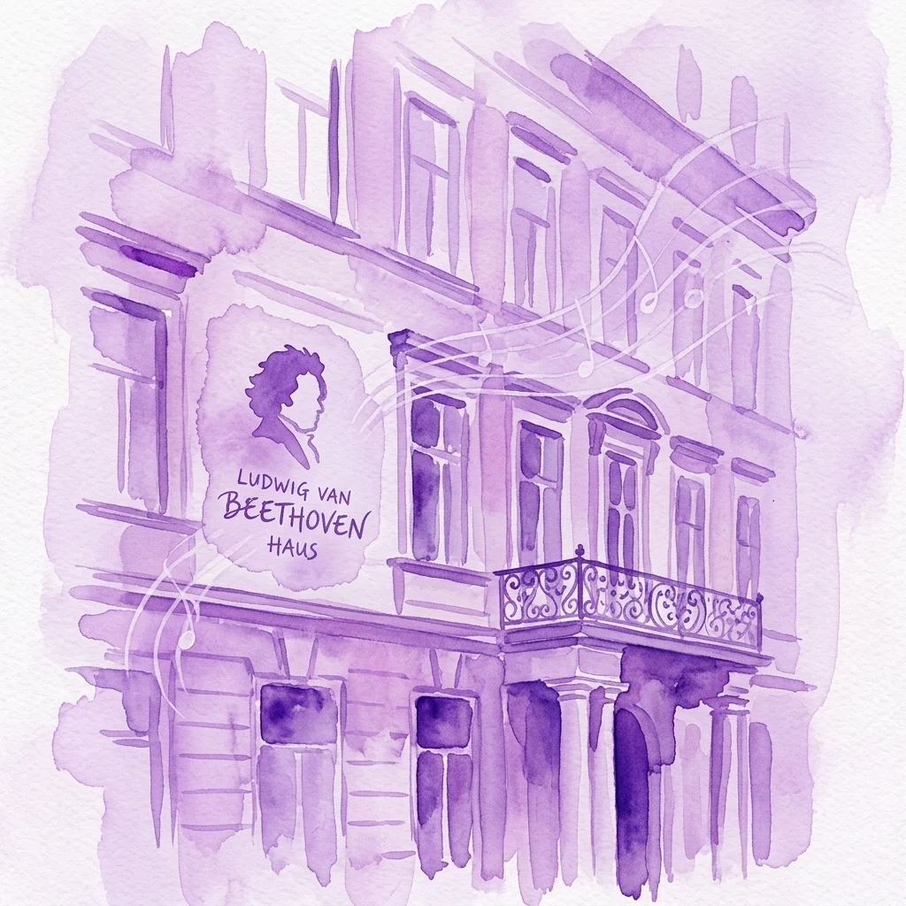 Grafika wystawy Beethoven Pasqualatihaus w Museum of Change