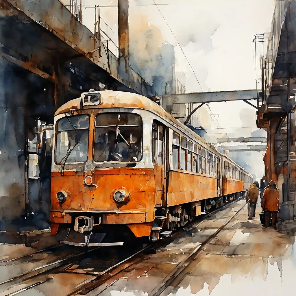 Zabytkowy tramwaj przemysłowy, wcześniej używany do konserwacji torów, przygotowywany do transportu, symbolizujący koniec jego życia operacyjnego w Electrische Museumtramlijn Amsterdam.