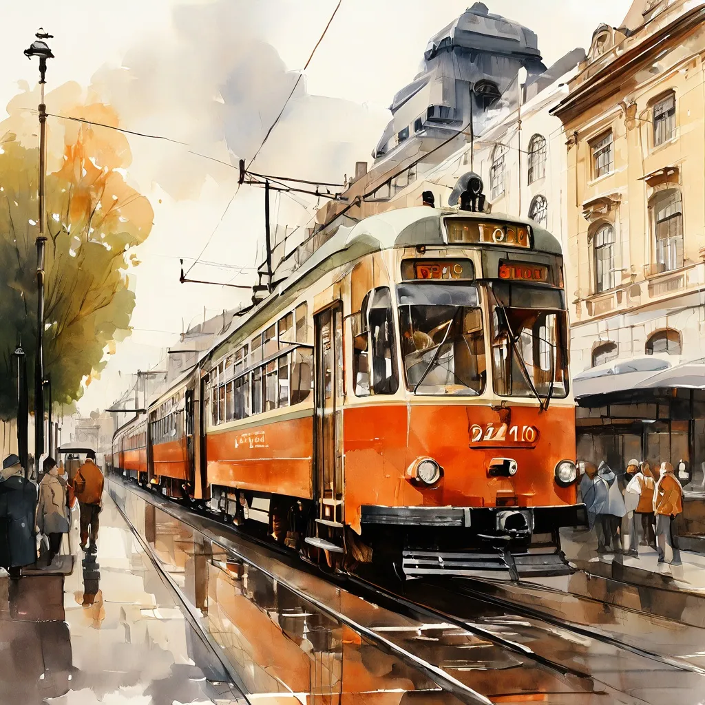 A historic Prague tram being prepared for transport away from the Electrische Museumtramlijn Amsterdam depot.