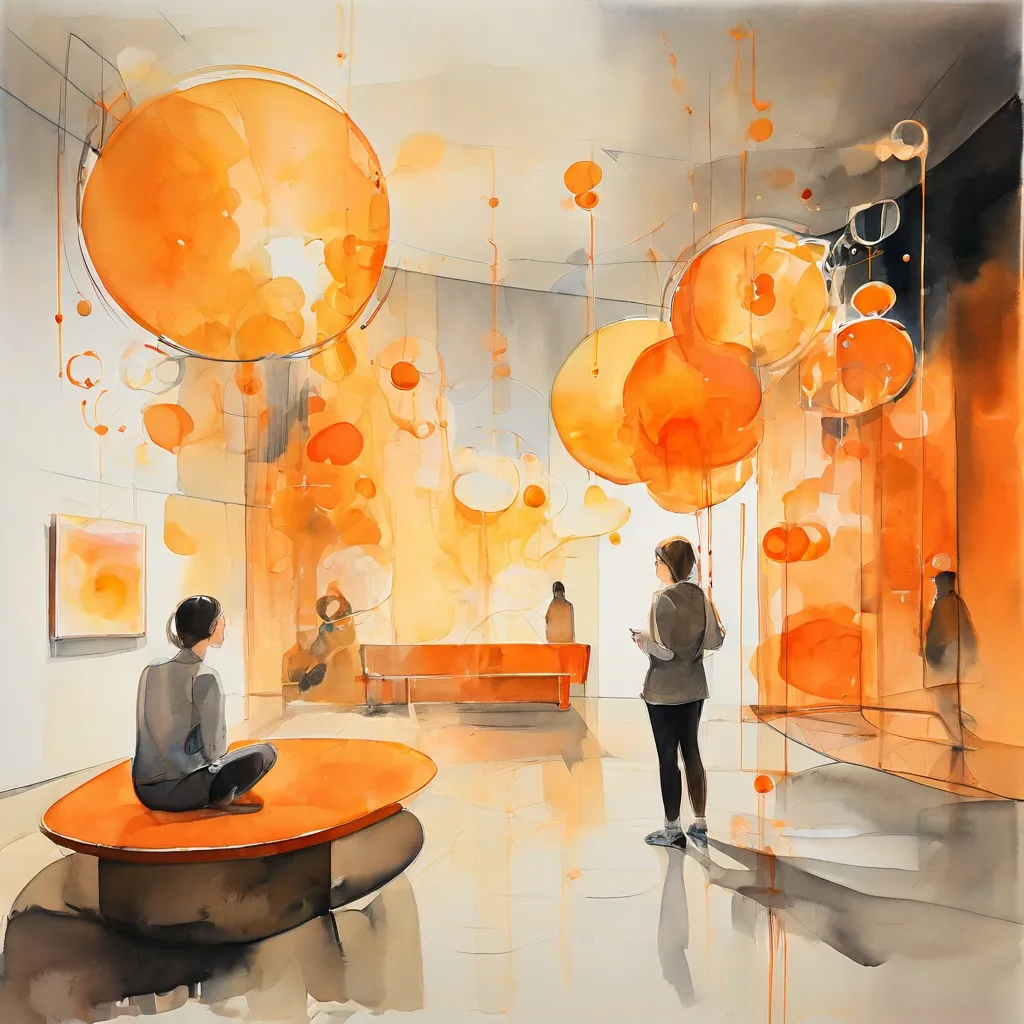 Una representación artística de mentes conectándose a través de la conversación y el intercambio de ideas, simbolizando la colaboración y la serie de conferencias en el Museum van de Geest.