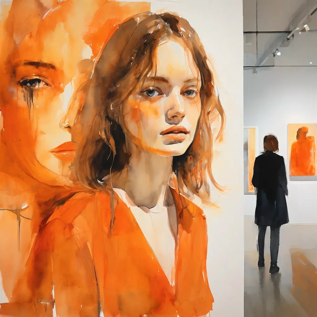 Een indrukwekkend schilderij van Marlene Dumas, met een portret van intense emotionele diepte, tentoongesteld in het Museum van de Geest, reflecterend op thema's van menselijke ervaring.