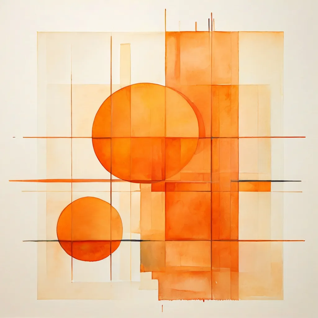 Abstrakcyjna kompozycja artystyczna w muzealnej scenerii, zawierająca geometryczne siatki, symbole liczbowe i płynne linie, które reprezentują wzajemne oddziaływanie porządku i chaosu, na potrzeby wystawy Muzeum van de Geest.