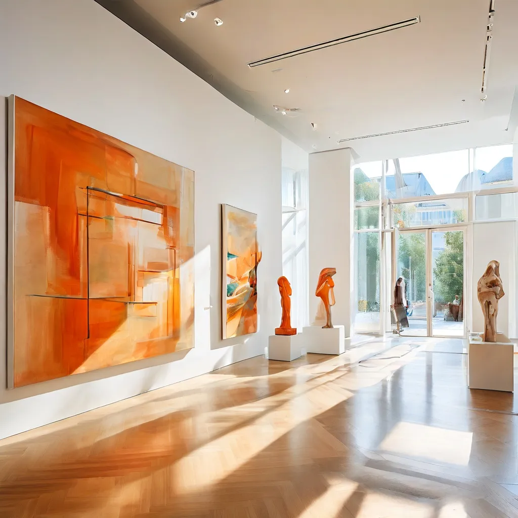 A gallery space showcasing the diverse contemporary art collection of Heiner Hoerni at the Kunstmuseum Thurgau.
