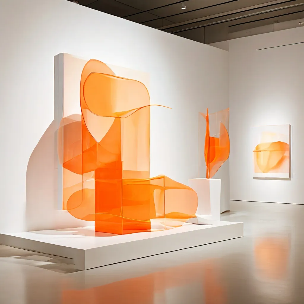 Arte de instalación contemporánea de Eric Hattan presentado en un espacio de galería de cubo blanco.