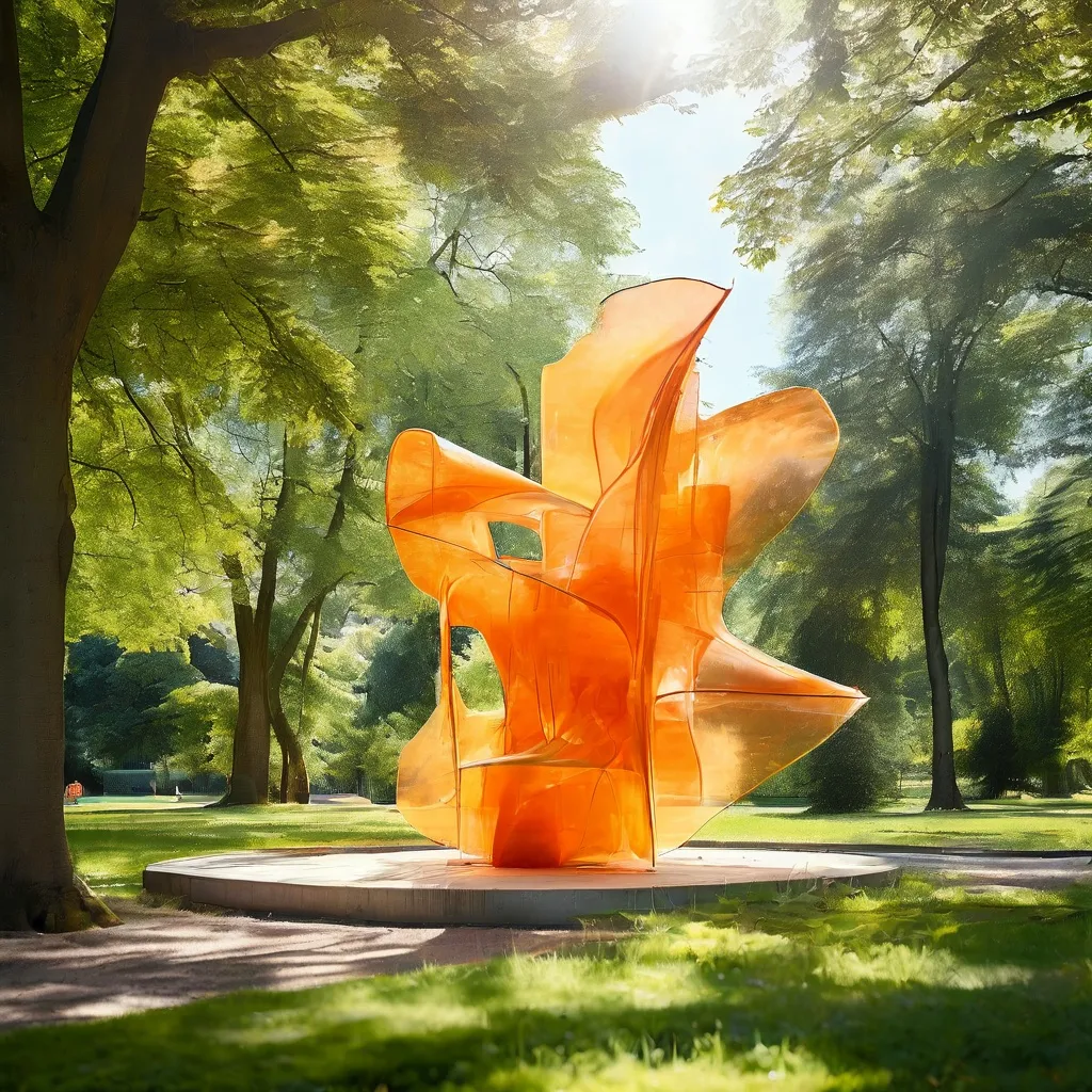 Instalación de escultura contemporánea al aire libre en la edición Blickachsen 14 en el Schlosspark de Bad Homburg.