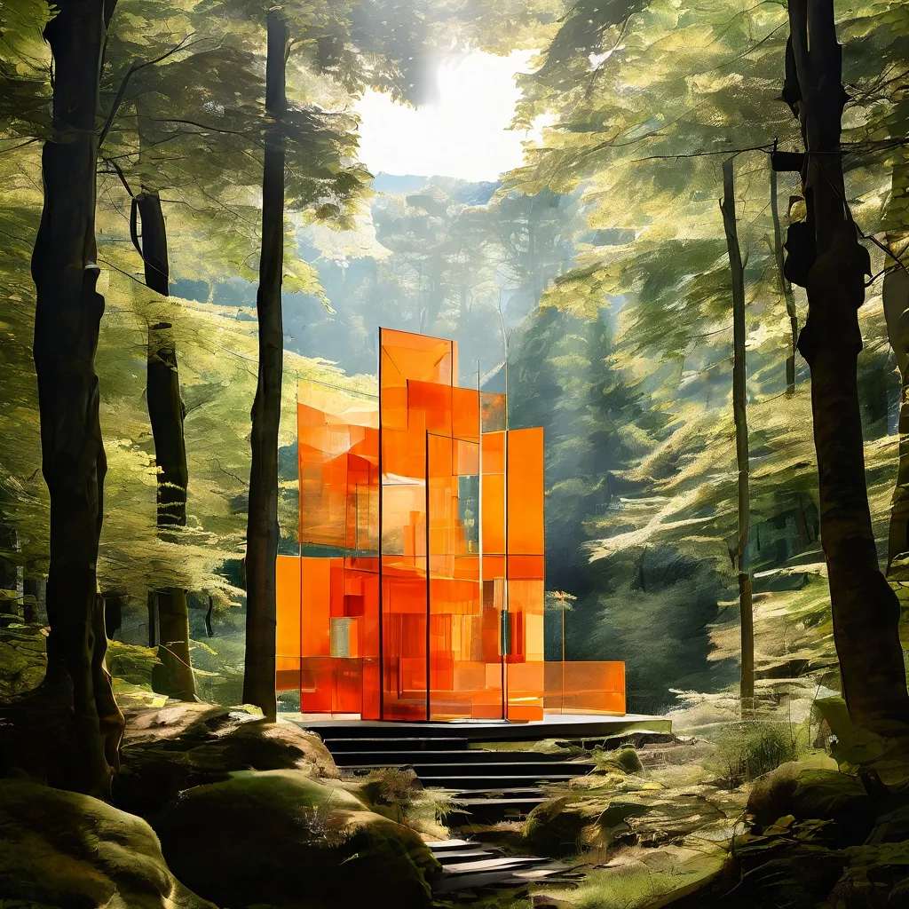 Artistieke buiteninstallatie in een natuurlijke omgeving voor Art Môtiers, representatief voor hedendaagse kunst in samenwerking met Nicolas Krupp Gallery.