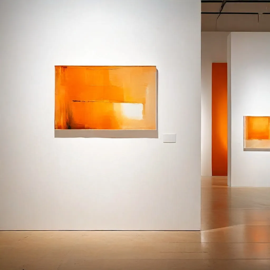 An artistic installation view of Lin Olschowka's works showing the themes of duplication and mirroring at the Kunstverein Friedrichshafen gallery.