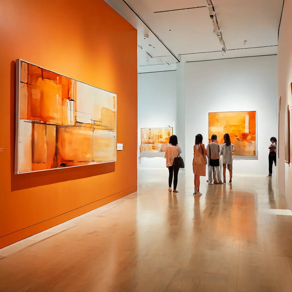 Instalación de galería contemporánea con la obra de Stephan Melzl dentro del espacio expositivo de la Pinakothek der Moderne.