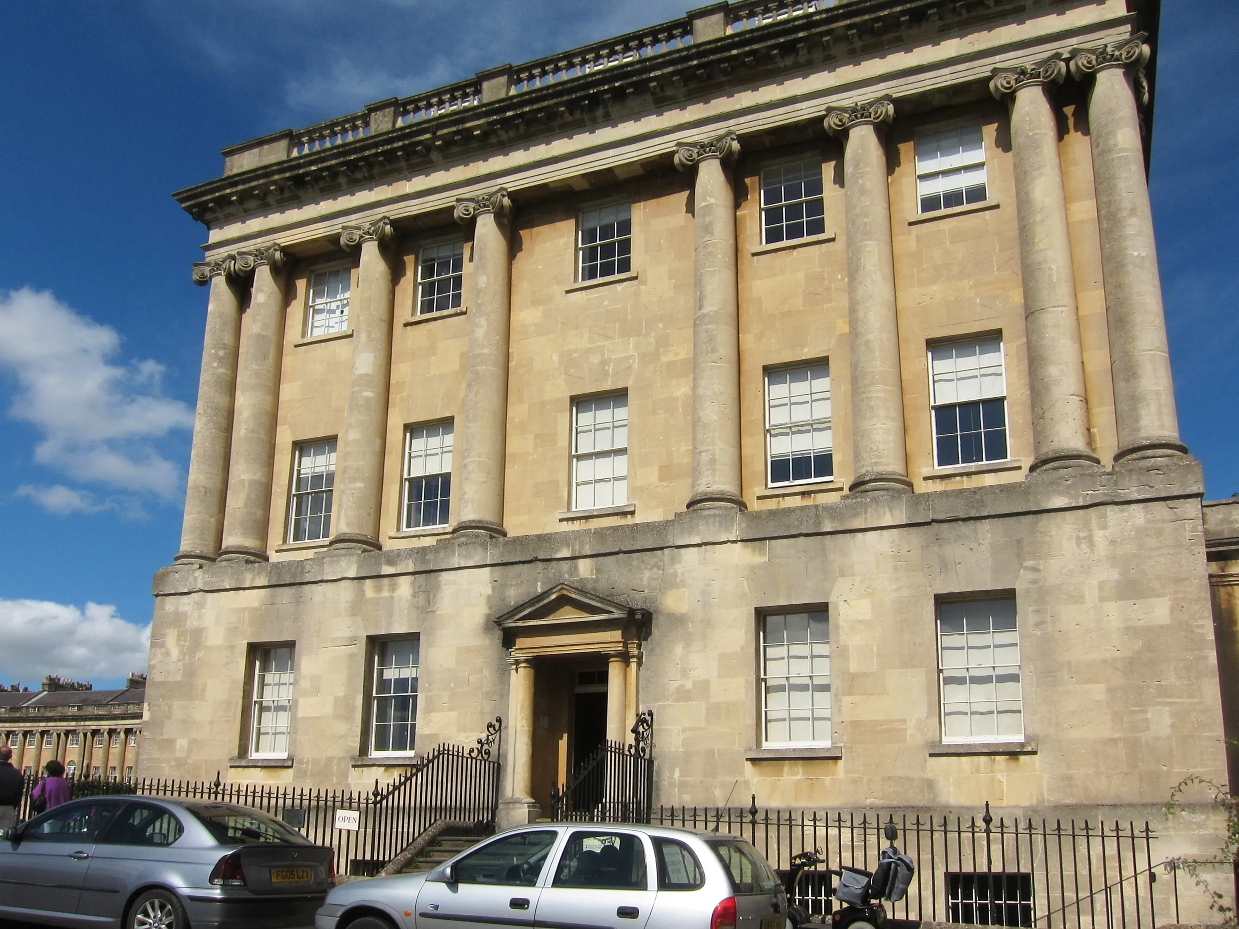 Vista representativa de No. 1 Royal Crescent en Bath.