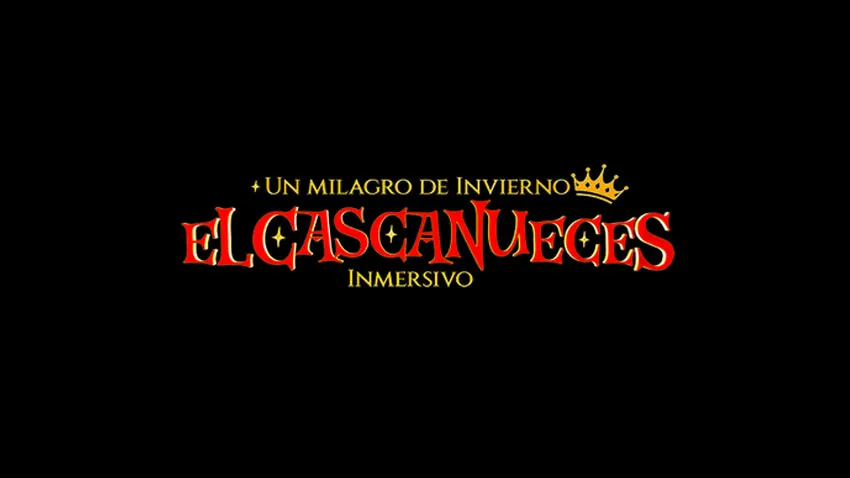 Red stylized text logo reading 'EL GASCANUECES INMERSIVO' with a crown icon and the phrase 'UN MILAGRO DE INVIERNO' above it on a black background