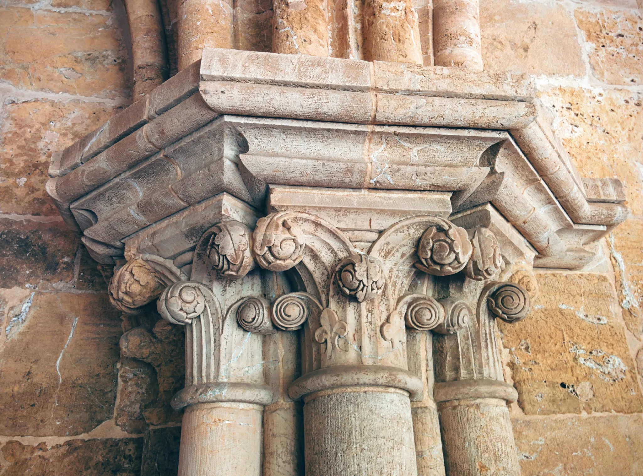 Exterior view of Old Cathedral of Coimbra in Coimbra.