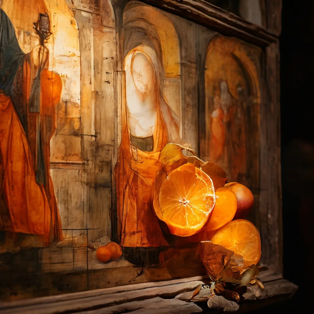 Een conceptueel beeld van een 16e-eeuws houten paneelschilderij dat wordt voorbereid voor een tentoonstelling in het O.L.V.-kerk Museum.