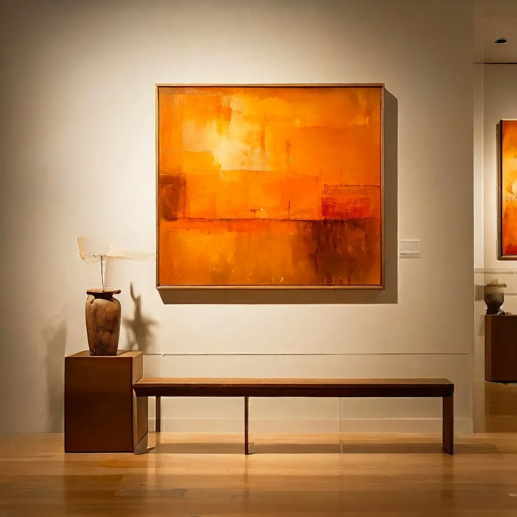 Professionele opstelling van een 16e-eeuws schilderij uit de collectie Musea Brugge te zien in een galerie in Tokio.