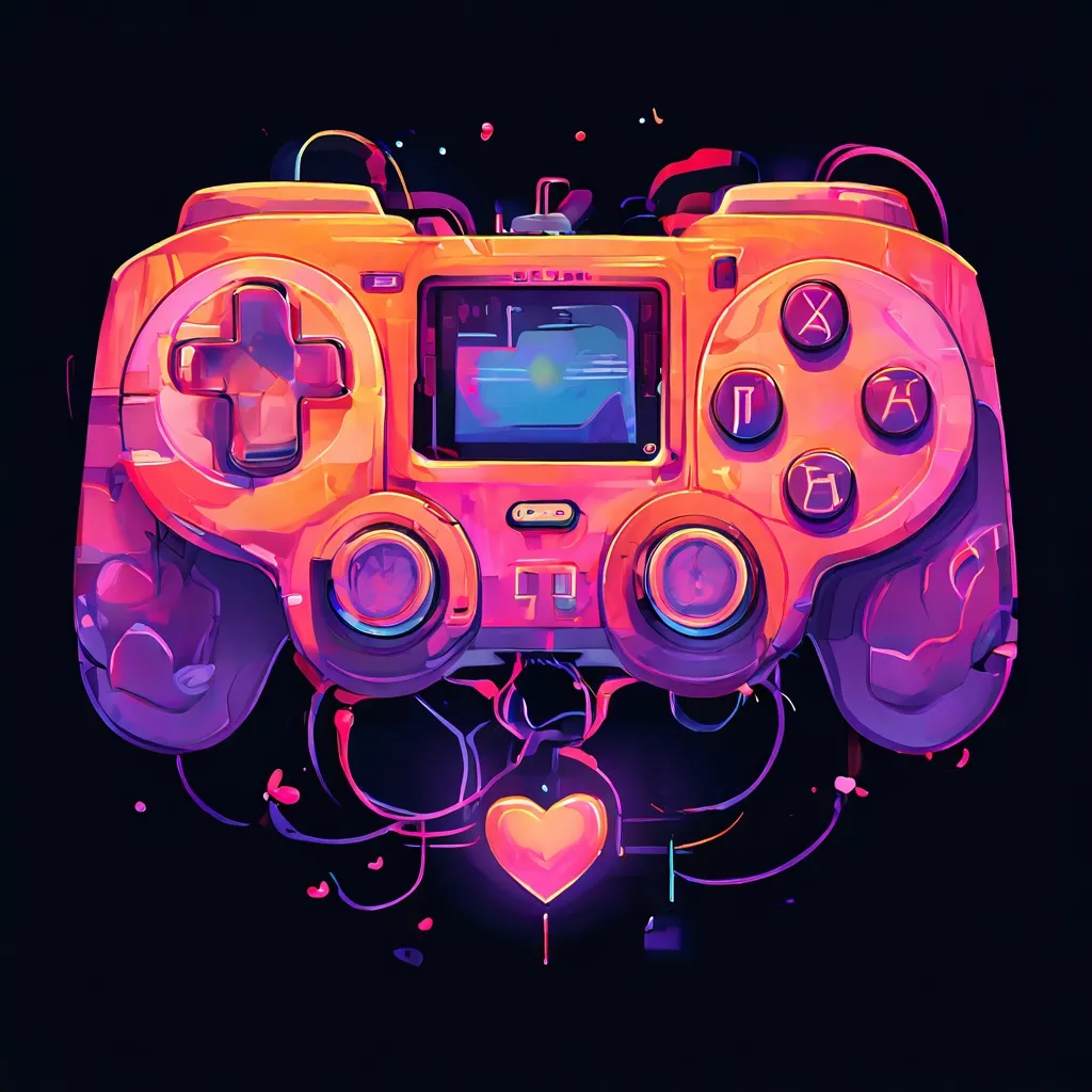 Conceptual illustration of two retro gaming controllers for a Valentine's Day celebration at OXO Museo Málaga.