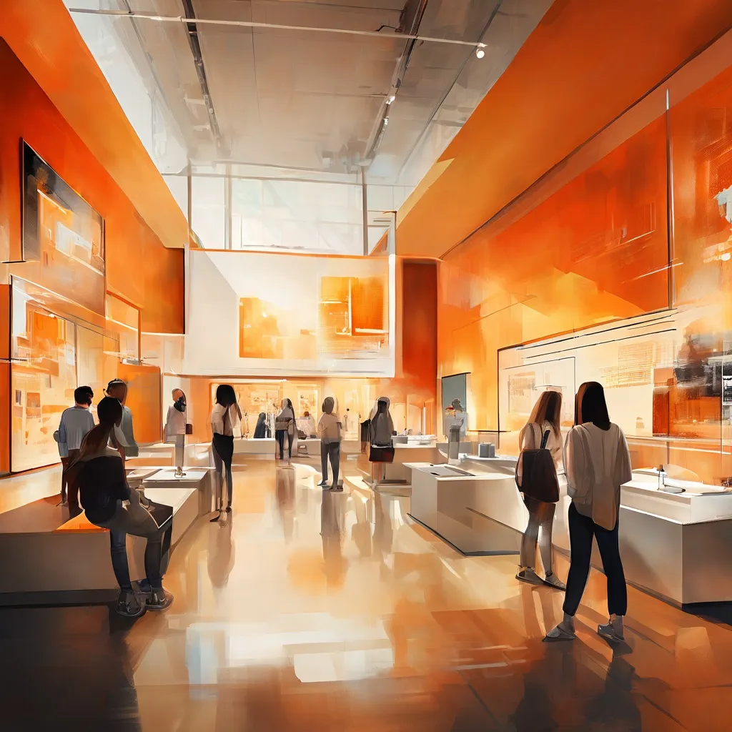 Bezoekers nemen deel aan een rondleiding in de videogame-expositie van het OXO Museo Málaga.