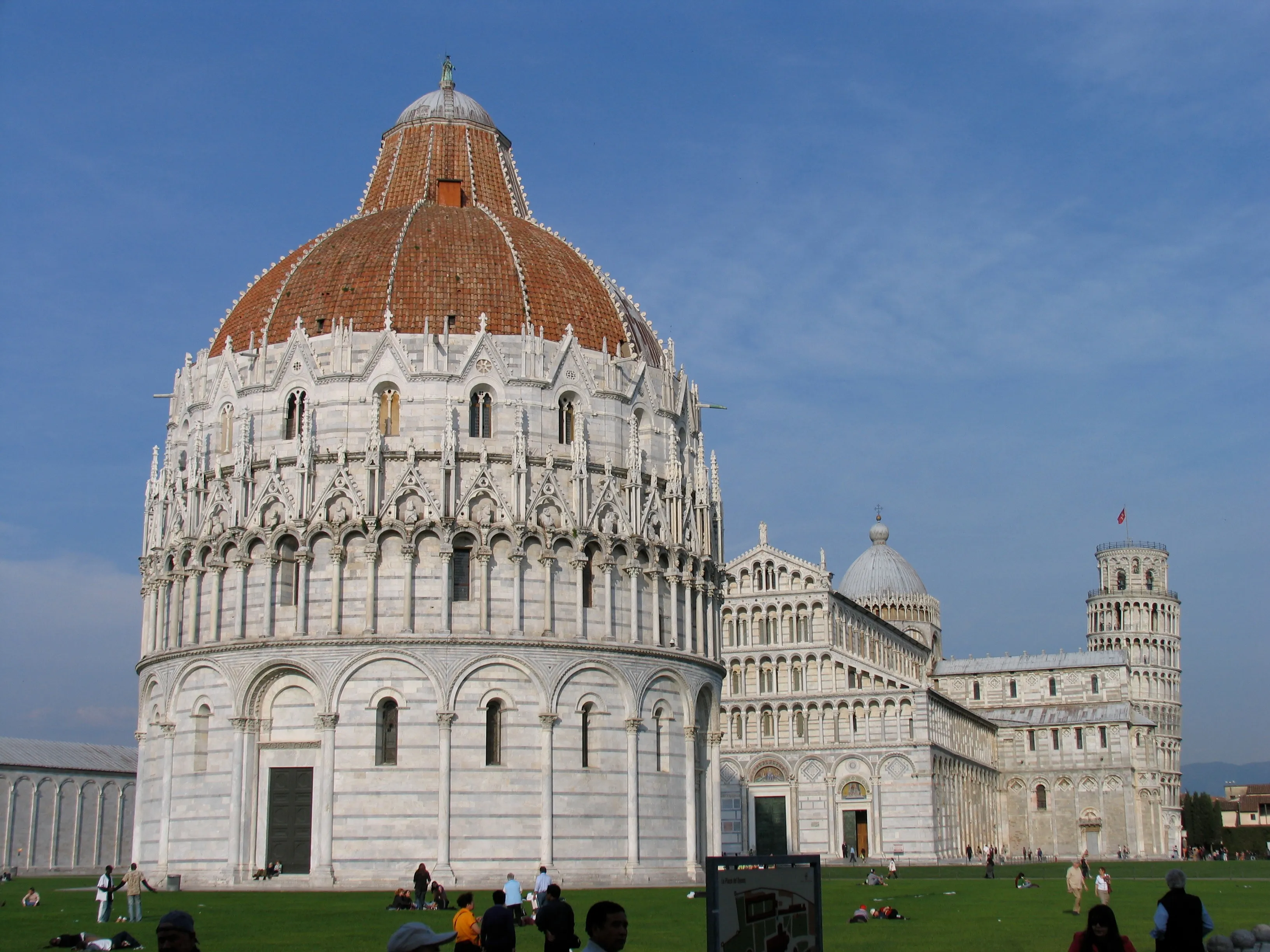 Exterior view of Pisa Cathedral in Pisa.