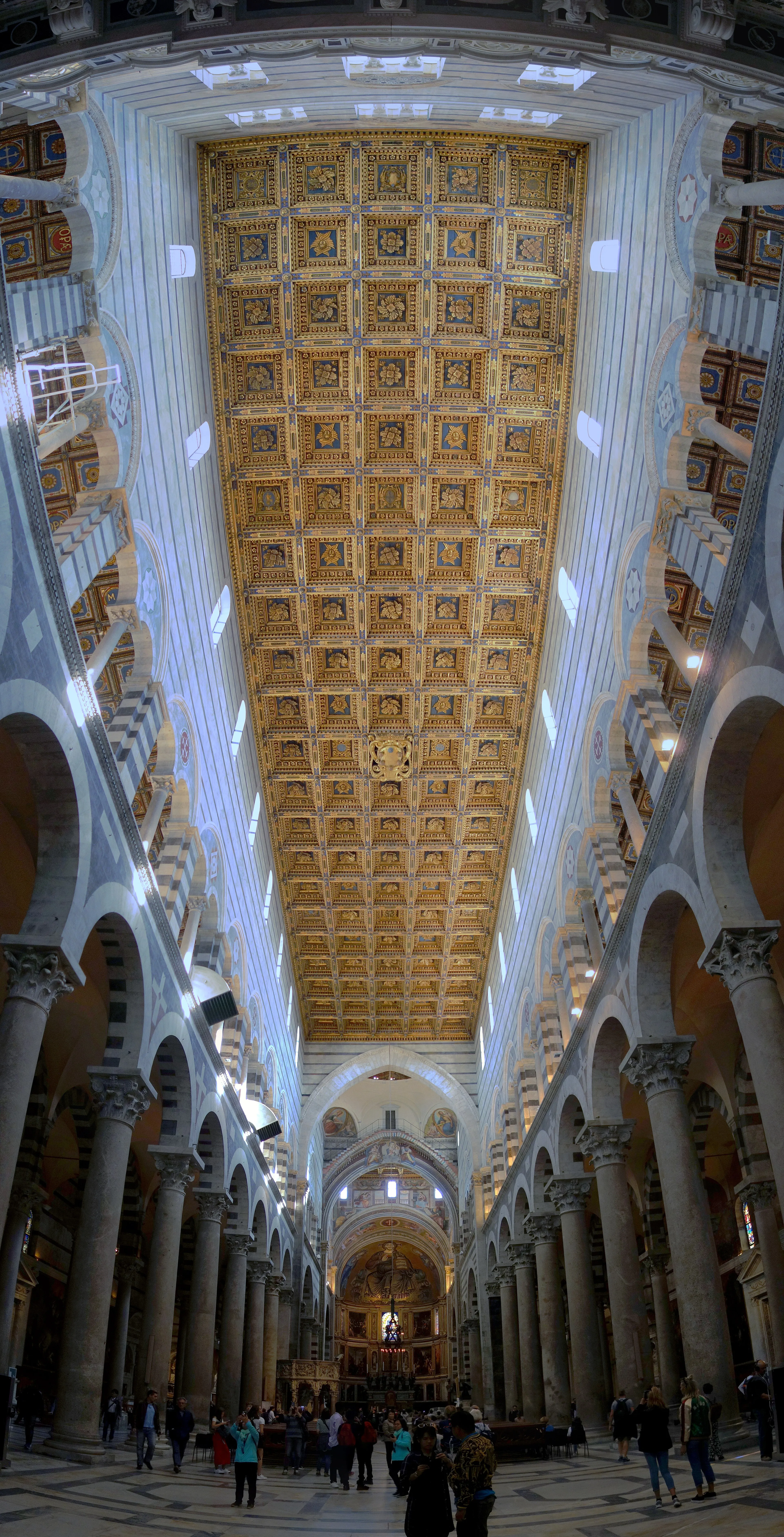 Interior view of Pisa Cathedral in Pisa.