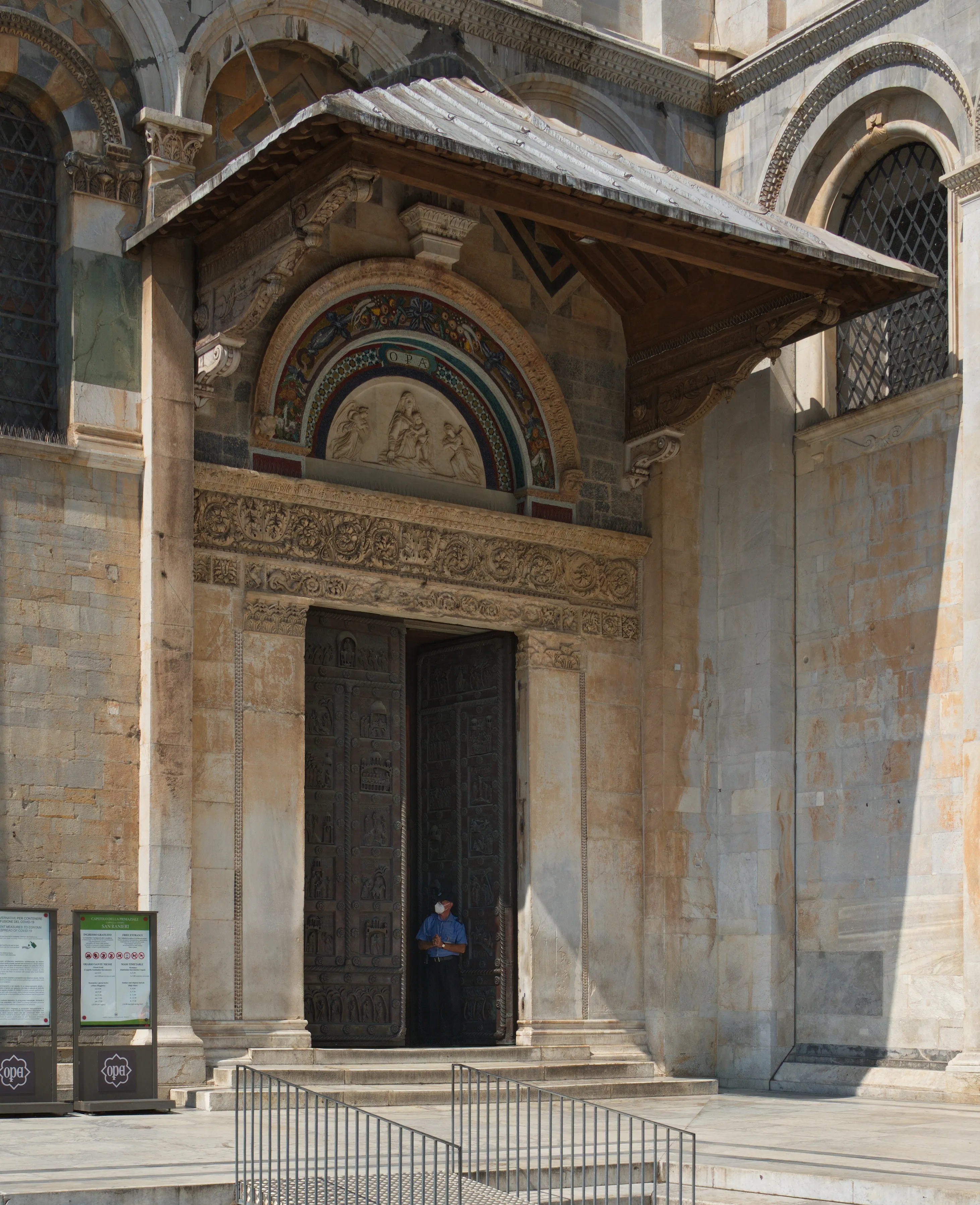 Exterior view of Pisa Cathedral in Pisa.
