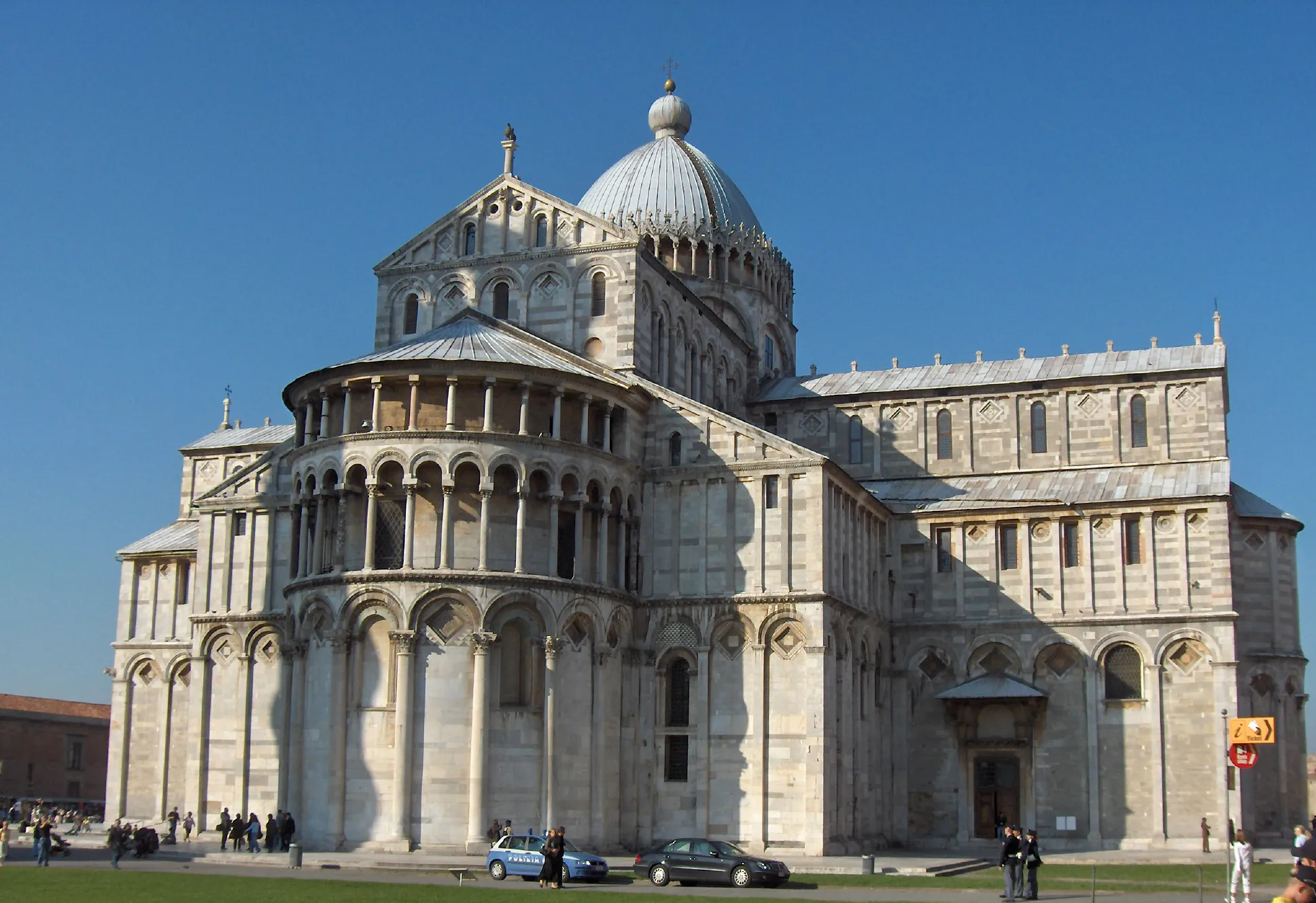 Exterior view of Pisa Cathedral in Pisa.